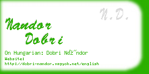 nandor dobri business card